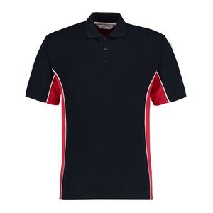 GAMEGEAR Mens Track Polycotton Pique Polo Shirt / Navy/Red